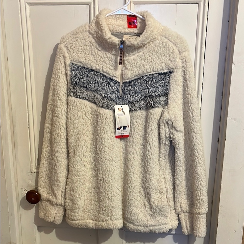 NWT Weatherproof Vintage Quarter Zip Sherpa Pullover